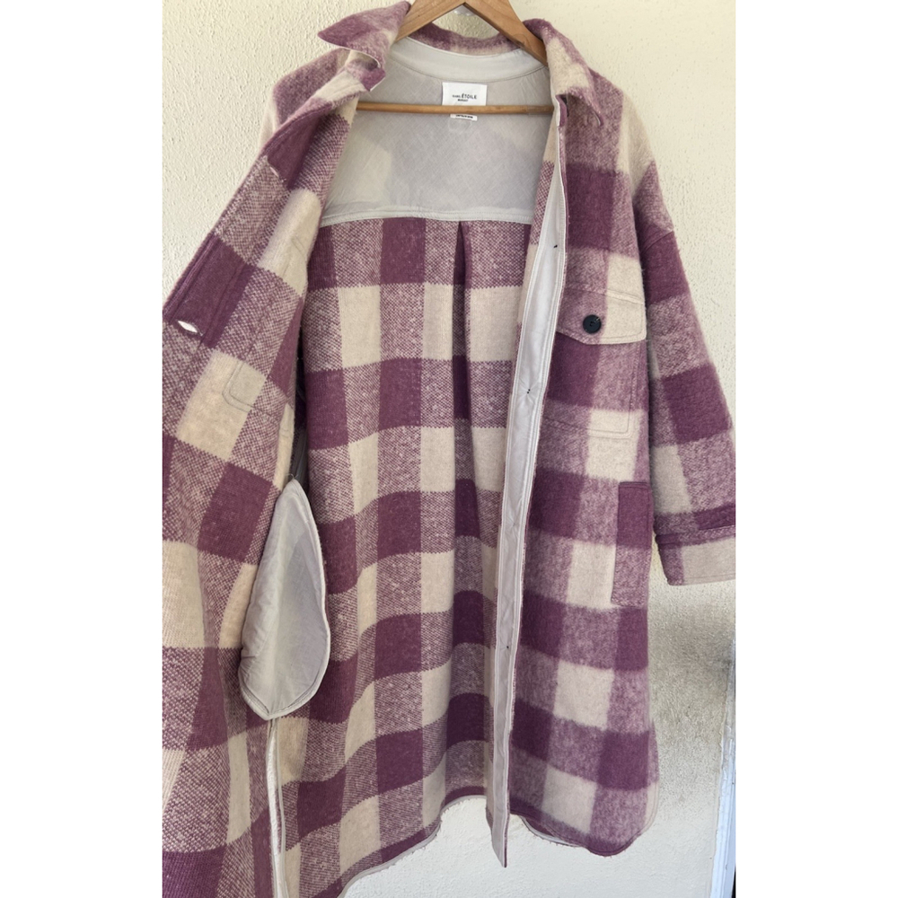 Isabel Marant Etoile Fontizi Blanket Coat in Rosewood FR 38 US 6 Thick Heavy - Picture 7 of 9
